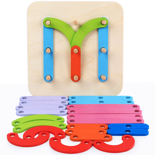 Numbers and Letters Construction Puzzle - Woodwork Toys