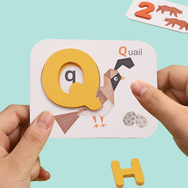 number and alphabet matching cards