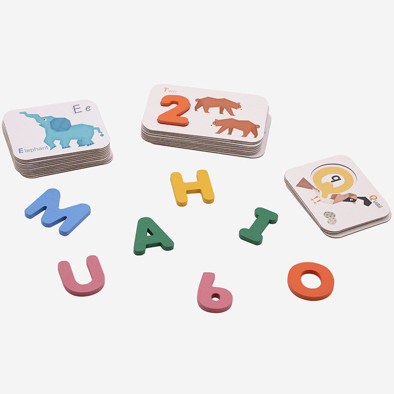 number and alphabet matching cards