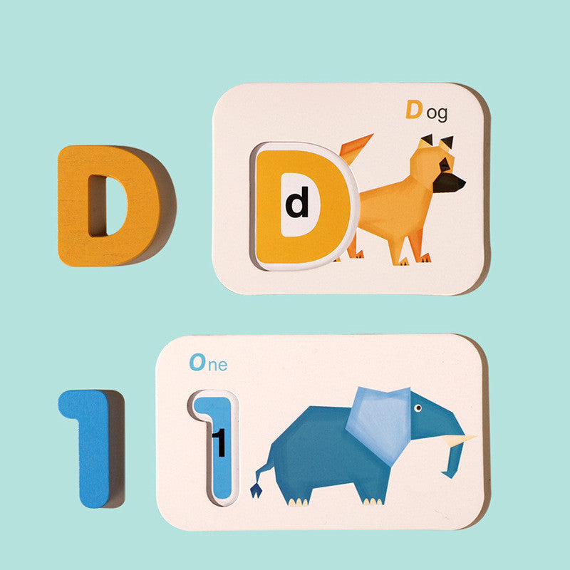 number and alphabet matching cards