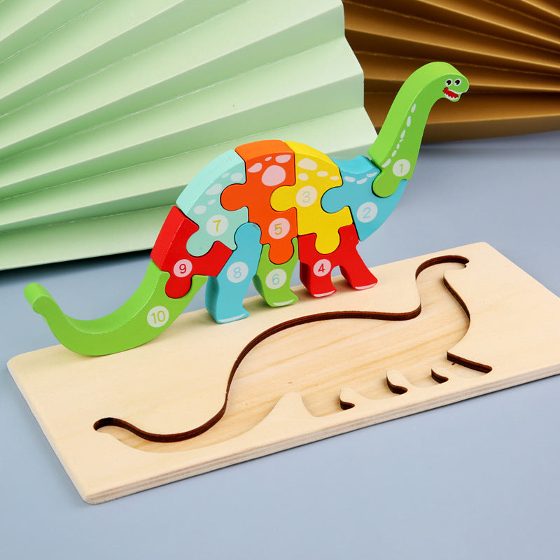 Number Matching Wooden 3D Puzzle - Woodwork Toys