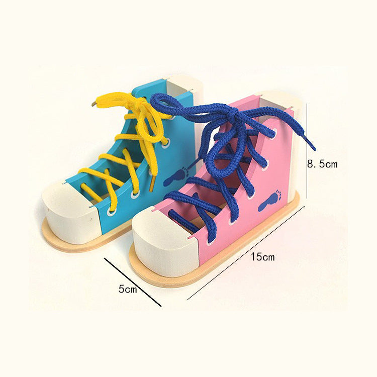 Learn to Tie Shoelaces Sneaker Toy - Woodwork Toys