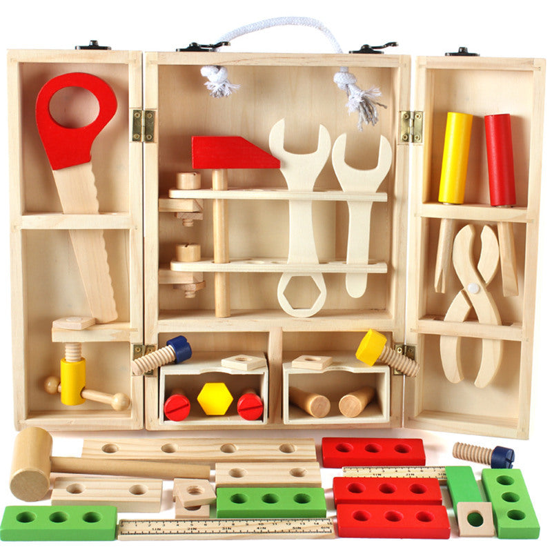 Kids' Wooden Toolbox - Woodwork Toys