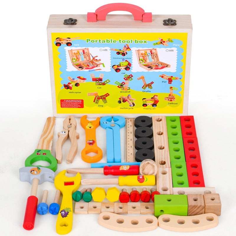 Kids' Wooden Toolbox - Woodwork Toys