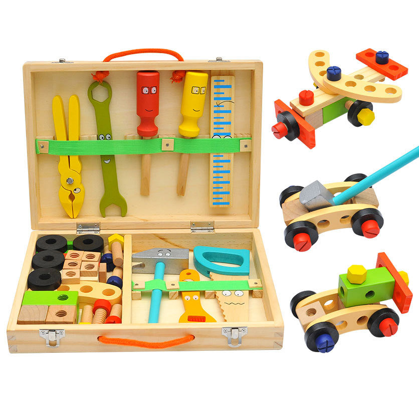 Kids' Wooden Toolbox - Woodwork Toys