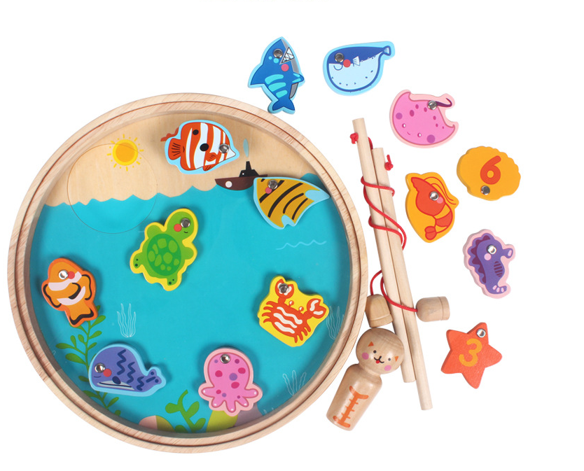 Magnetic Wooden Fishing Game - Woodwork Toys