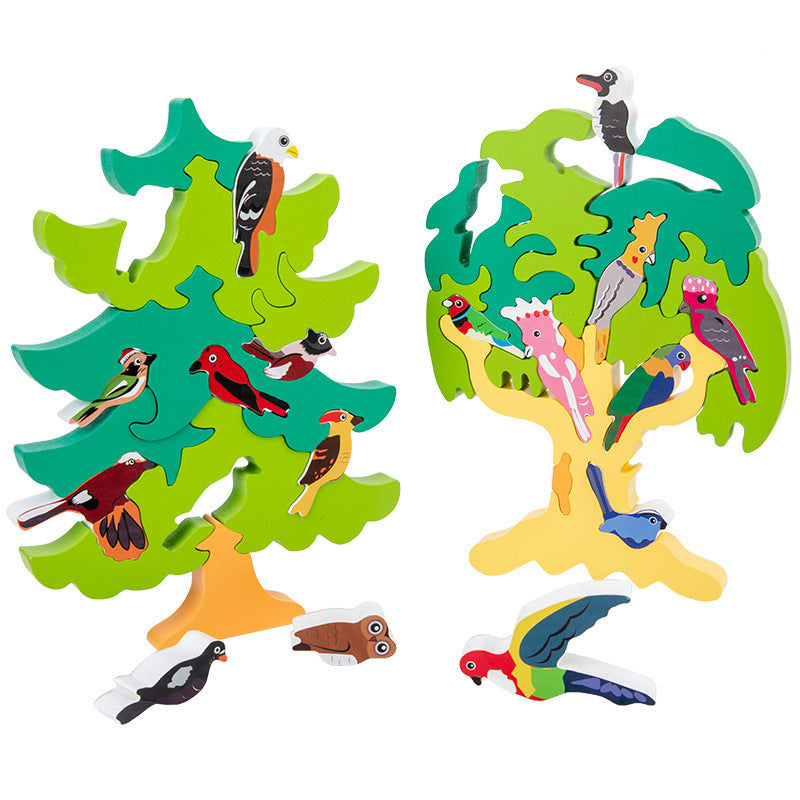 Bird Tree Three-dimensional Puzzle - Woodwork Toys