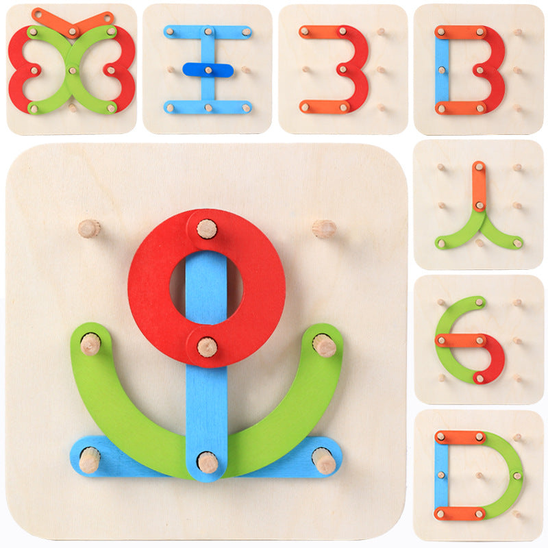 Numbers and Letters Construction Puzzle - Woodwork Toys