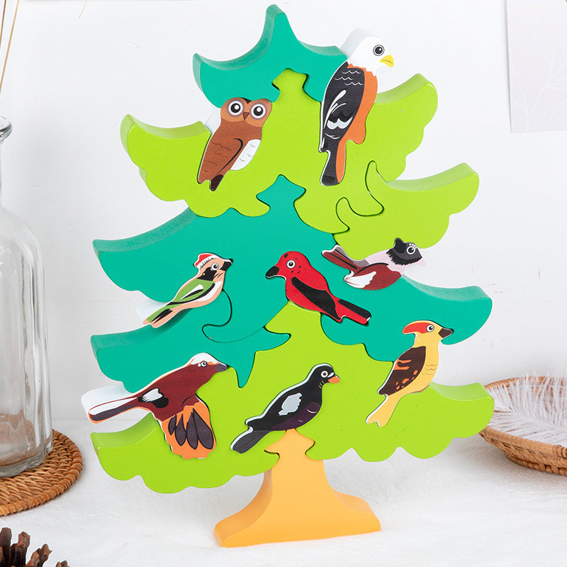 Bird Tree Three-dimensional Puzzle - Woodwork Toys