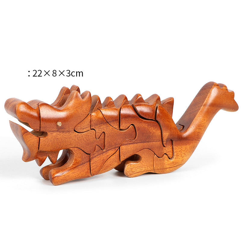 Solid Wood Animal Block Puzzles - Woodwork Toys