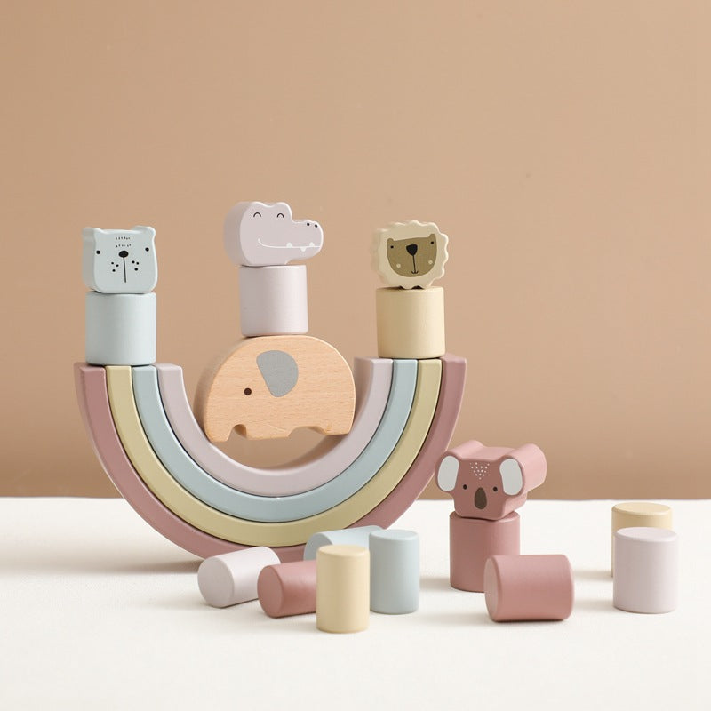 Stacking Arches and Animal Balance Set - Woodwork Toys