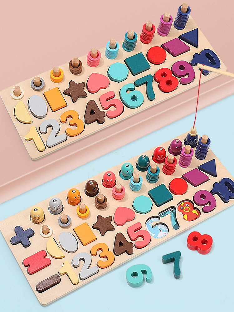 Early Education Numbers & Shape Sorting Board - Woodwork Toys