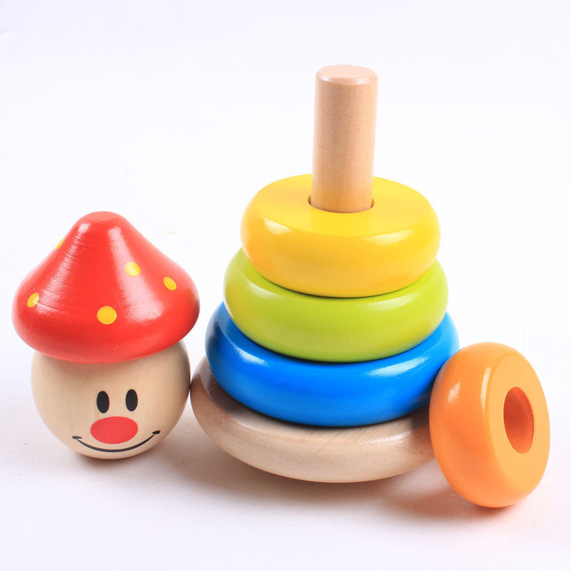 Clown Wooden Stacking Rings - Woodwork Toys