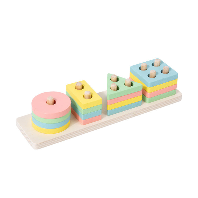 Color Recognition, Wooden Sorting and Stacking Blocks - Woodwork Toys