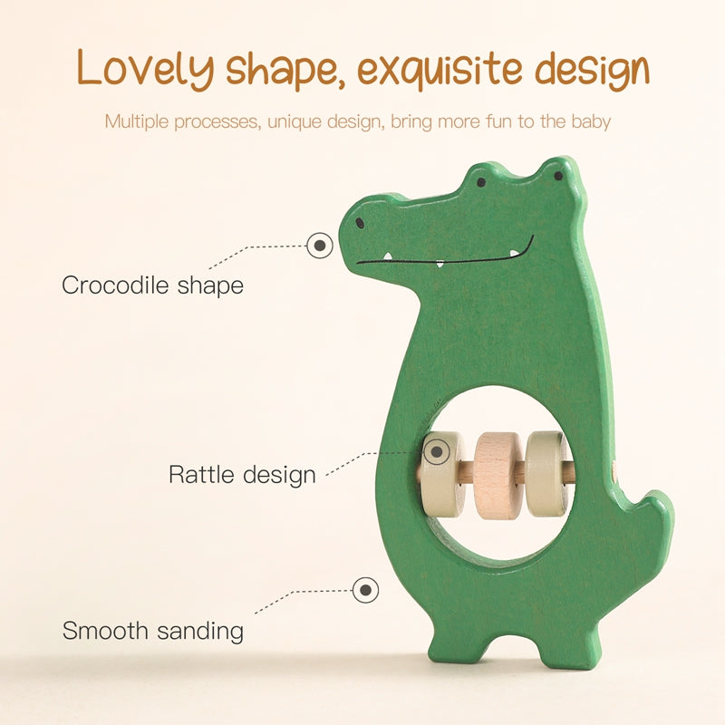 Crocodile Baby Rattle - Woodwork Toys