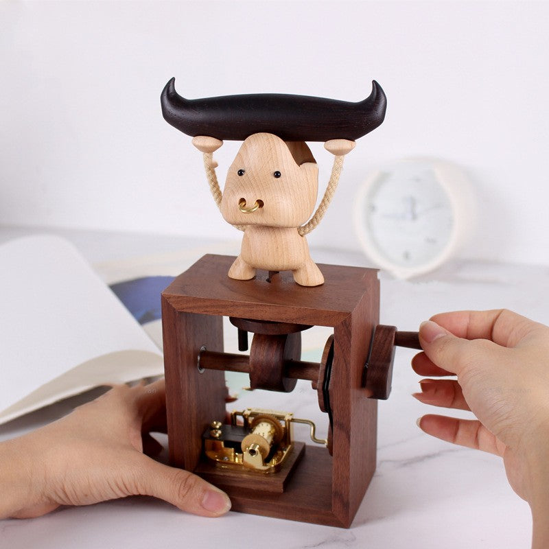 Hand Cranked Wooden Music Box - Woodwork Toys