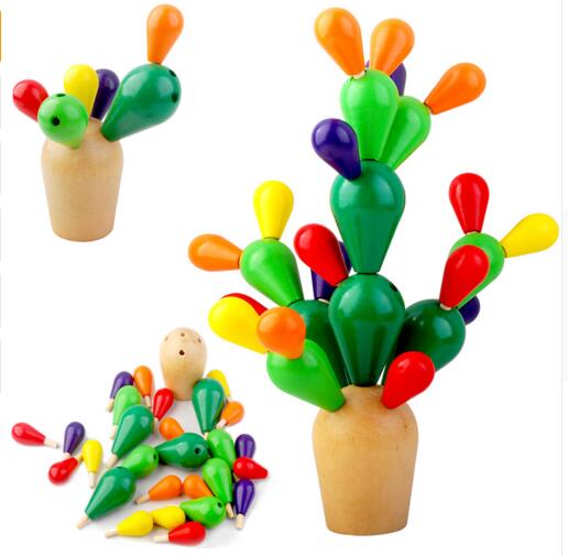 Stacking Potted Cactus - Woodwork Toys