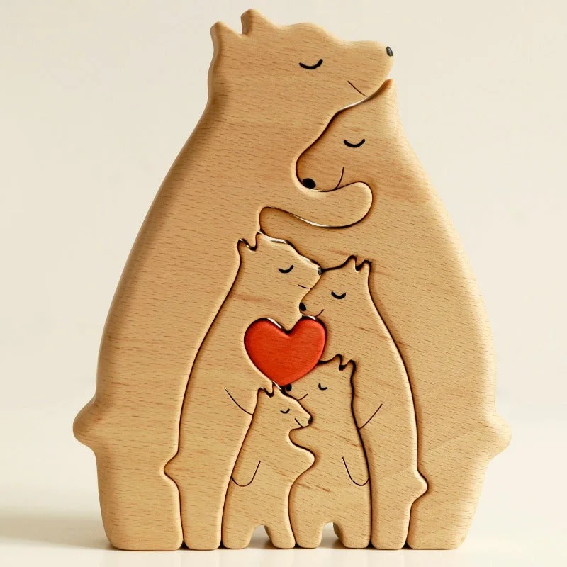 Bear Family Wooden Stacking Puzzle - Woodwork Toys