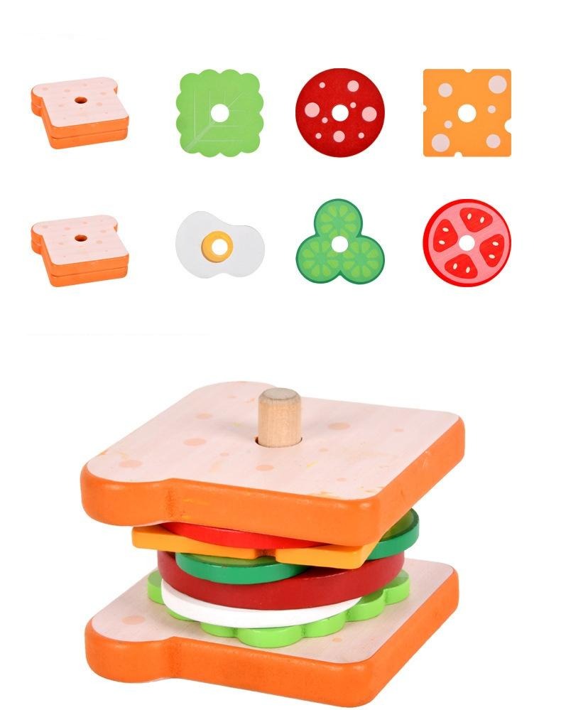 Burger, Sandwich & Fries Play Food - Woodwork Toys