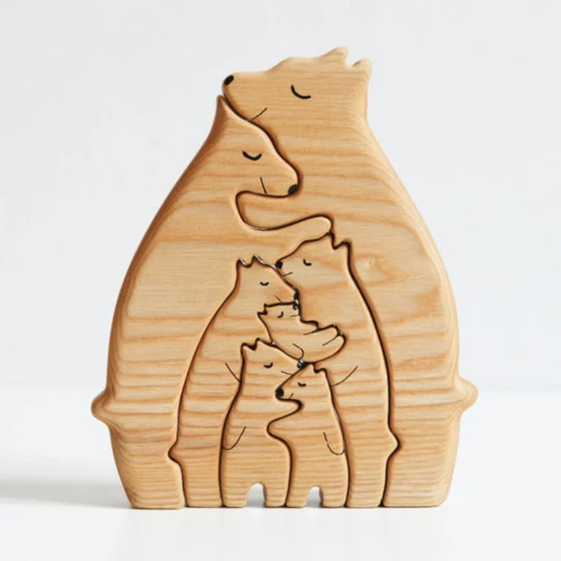 Bear Family Wooden Stacking Puzzle - Woodwork Toys