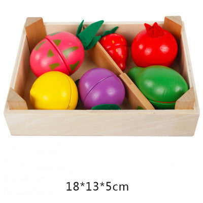 Fruits, Vegetables and Snacks Playset with Wooden Tray - Woodwork Toys