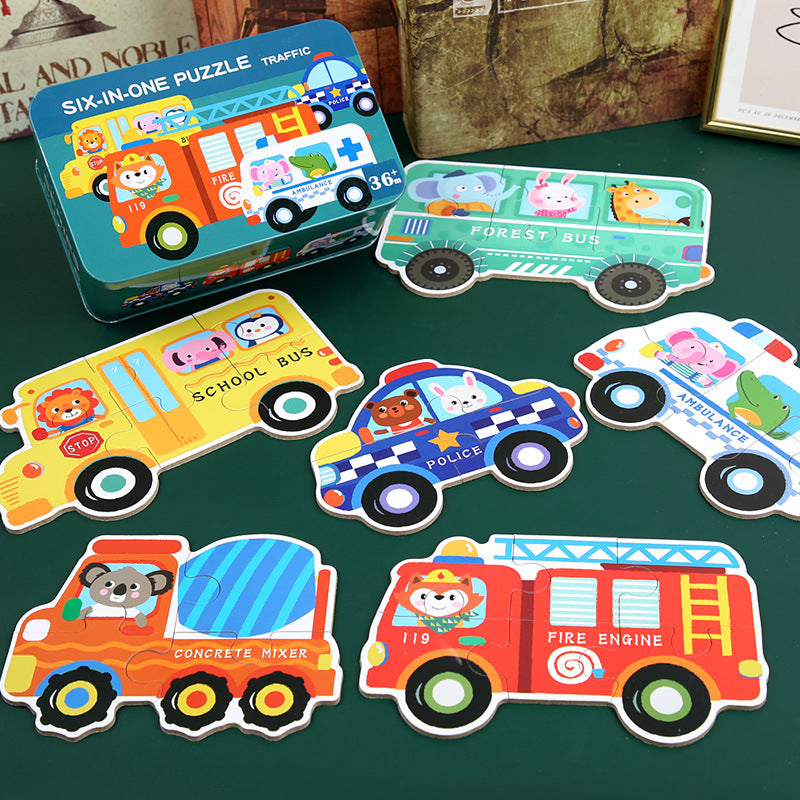 Six In One Wooden Puzzles - Woodwork Toys