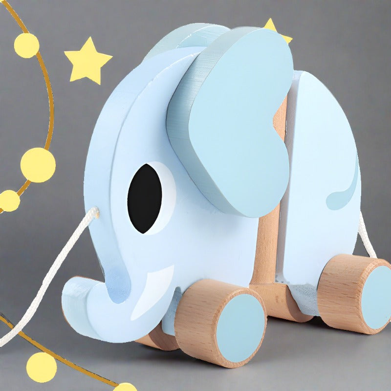 Baby Elephant Pull Along Toy - Woodwork Toys