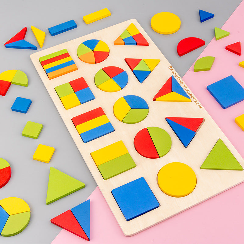 Geometric Montessori Puzzle Board - Woodwork Toys