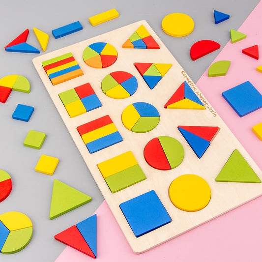 Geometric Montessori Puzzle Board - Woodwork Toys