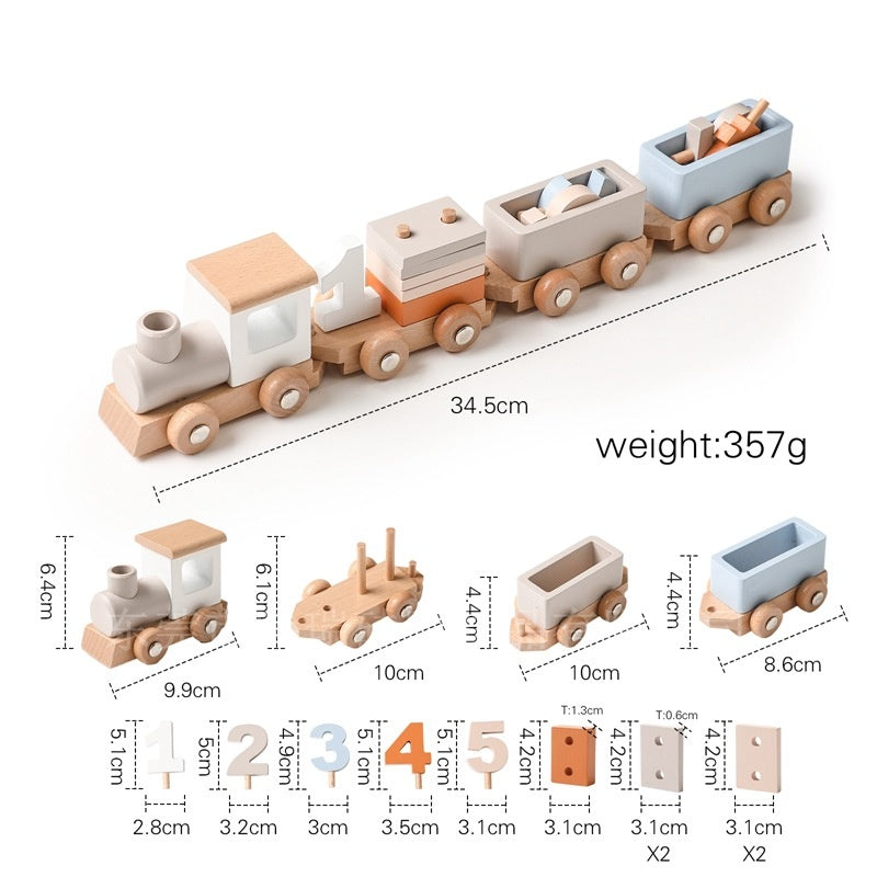 Birthday Train Milestone Toy - Woodwork Toys