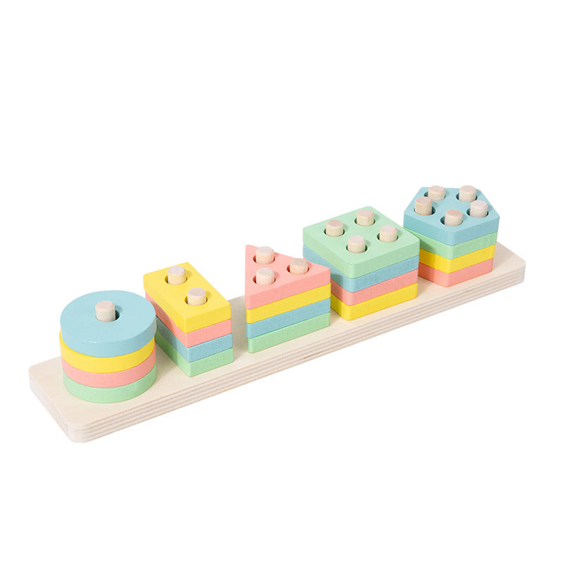 Color Recognition, Wooden Sorting and Stacking Blocks - Woodwork Toys