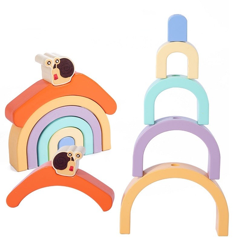 Snail Pull Along Stacker - Woodwork Toys