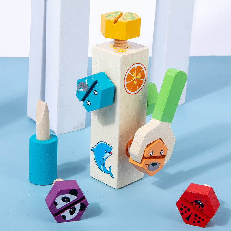 Nuts and Bolts Screwing Toy - Woodwork Toys