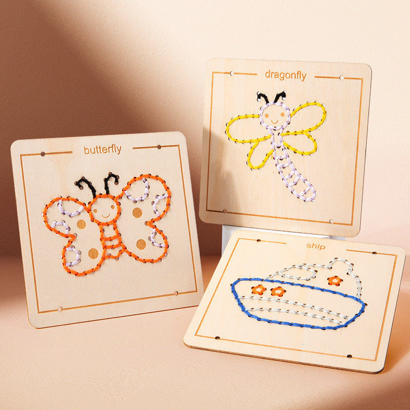 Embroidered Threading Toys - Woodwork Toys