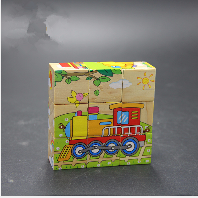 Three Dimensional Image Matching Blocks - Woodwork Toys