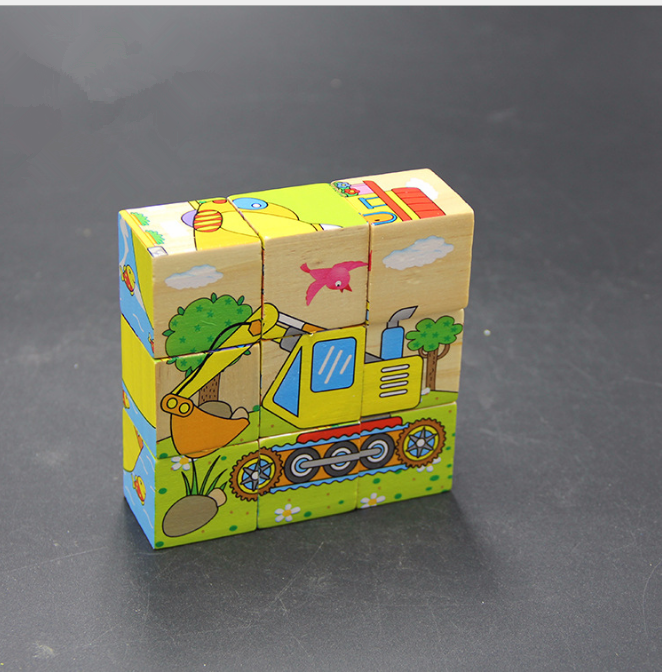 Three Dimensional Image Matching Blocks - Woodwork Toys