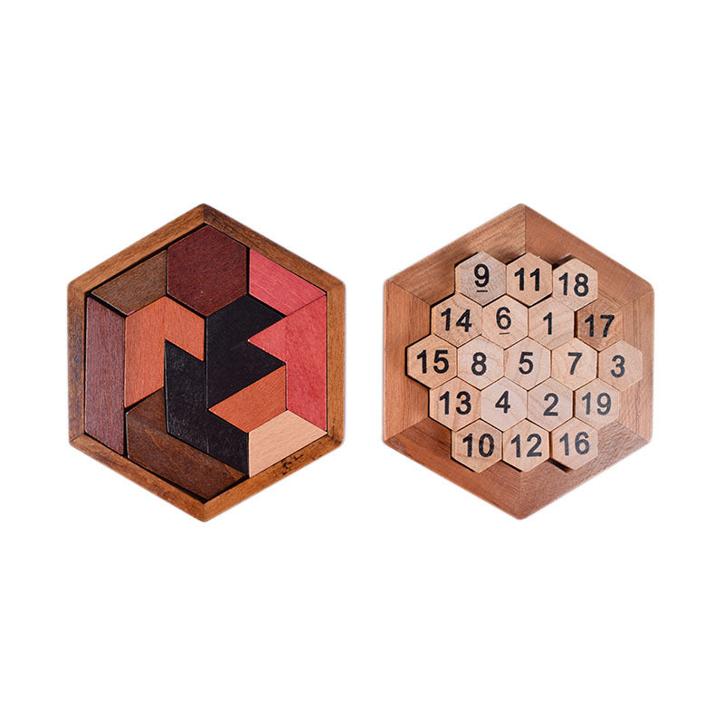 Numbers & Shapes Block Puzzles - Woodwork Toys