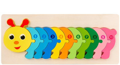 Number Matching Wooden 3D Puzzle - Woodwork Toys