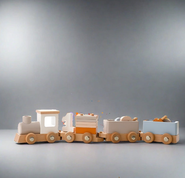 Birthday Train Milestone Toy - Woodwork Toys