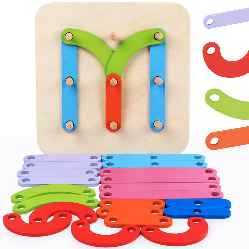 Numbers and Letters Construction Puzzle - Woodwork Toys