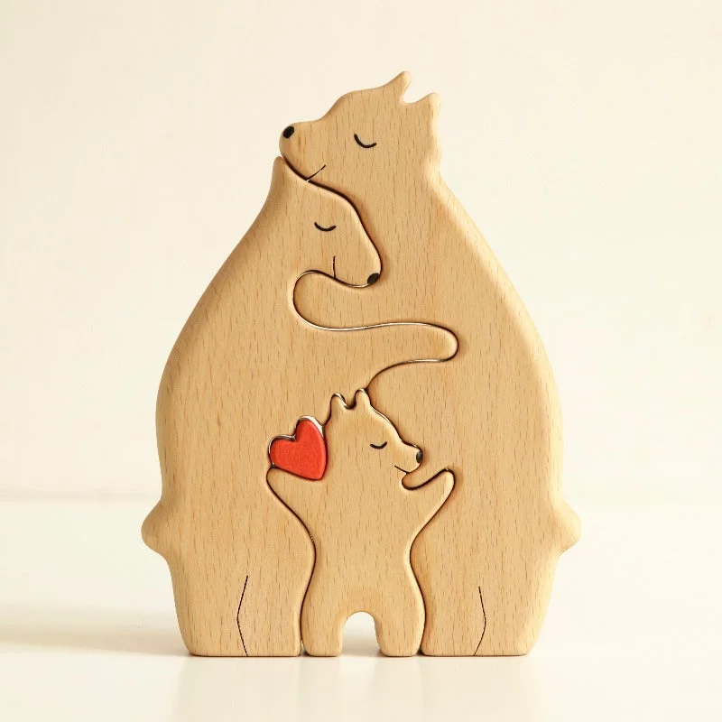 Bear Family Wooden Stacking Puzzle - Woodwork Toys