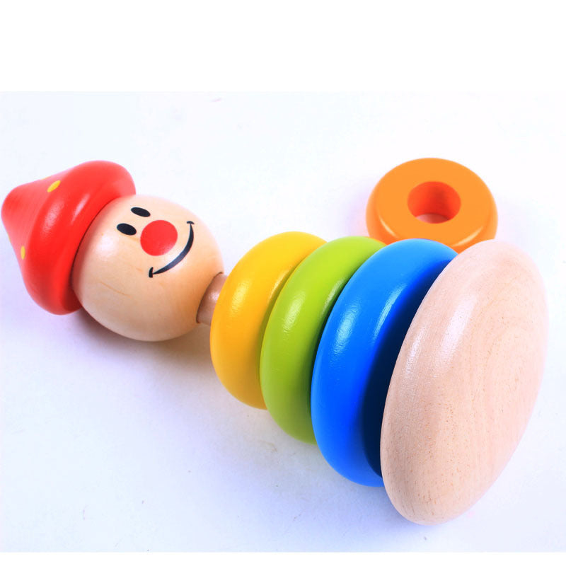 Clown Wooden Stacking Rings - Woodwork Toys