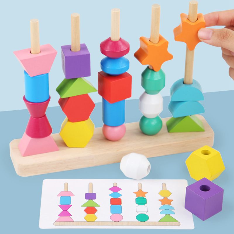 Montessori Bead Sequencing Set - Woodwork Toys