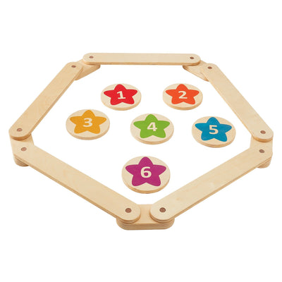 6-Piece Kids Wooden Balance Beam Set – Montessori Stepping Stones for Toddlers & Children