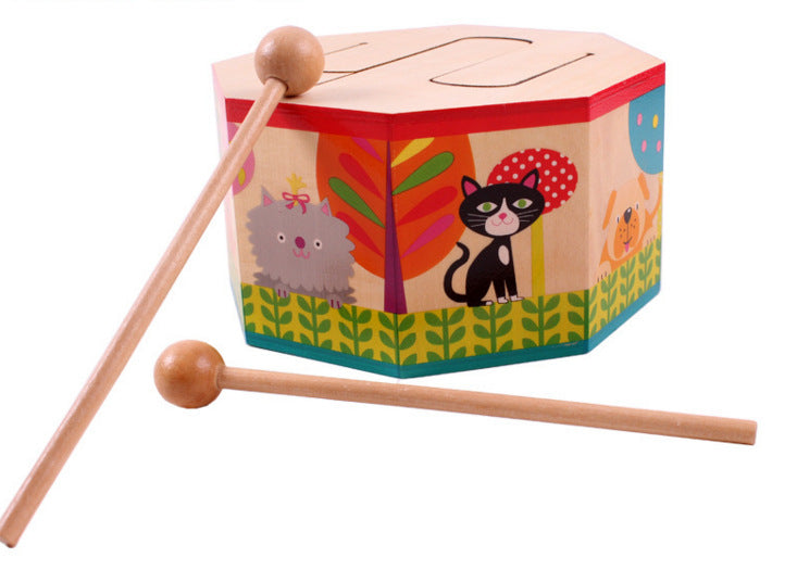 Octagonal Wooden Drum - Woodwork Toys