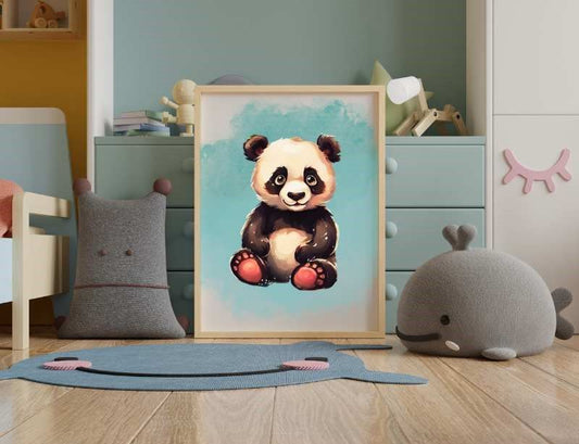 Digital Download| Baby Panda Water Color - Woodwork Toys