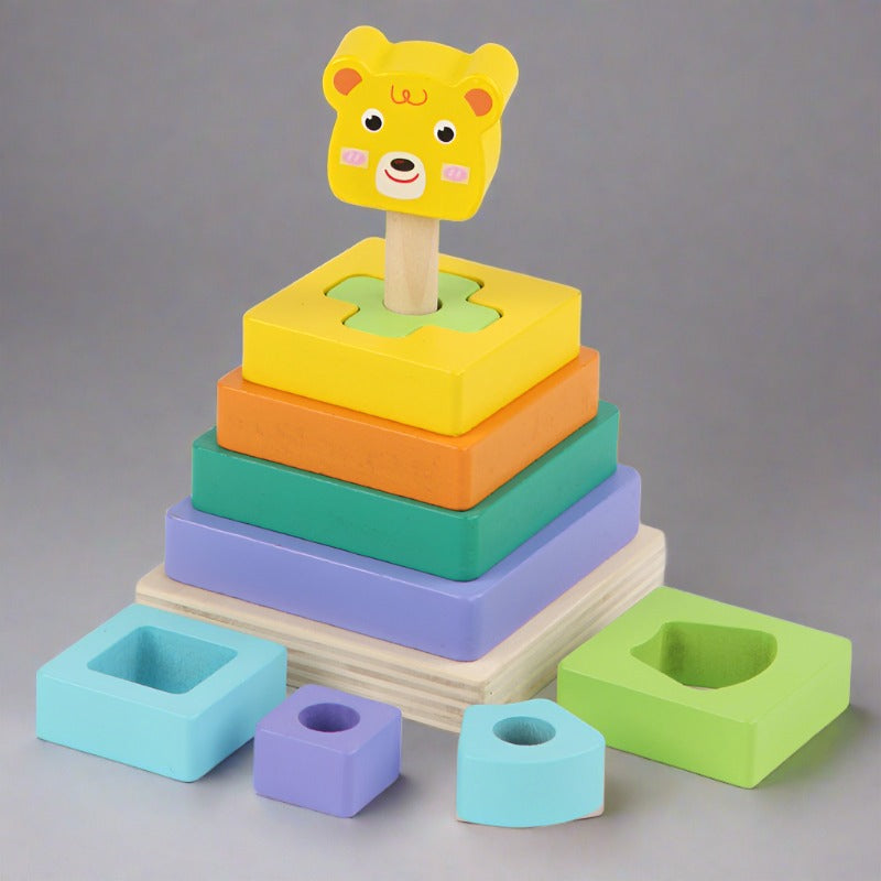 Double-layer Character Stacking Towers - Woodwork Toys