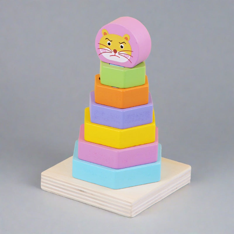 Double-layer Character Stacking Towers - Woodwork Toys