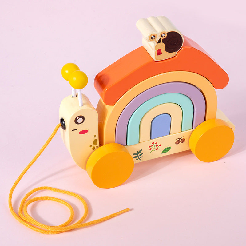 Snail Pull Along Stacker - Woodwork Toys