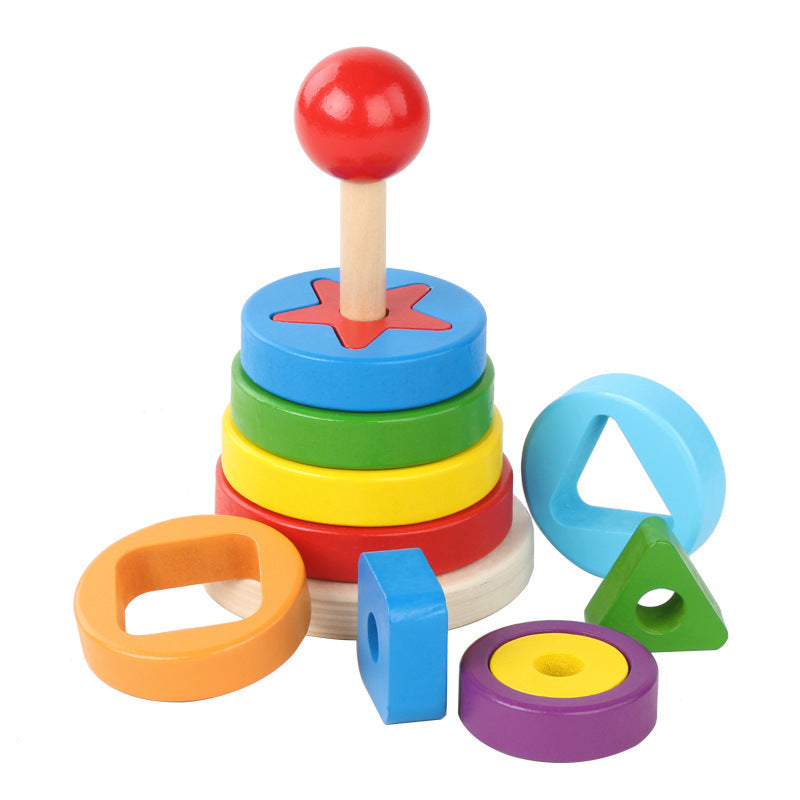 Double-layer Character Stacking Towers - Woodwork Toys